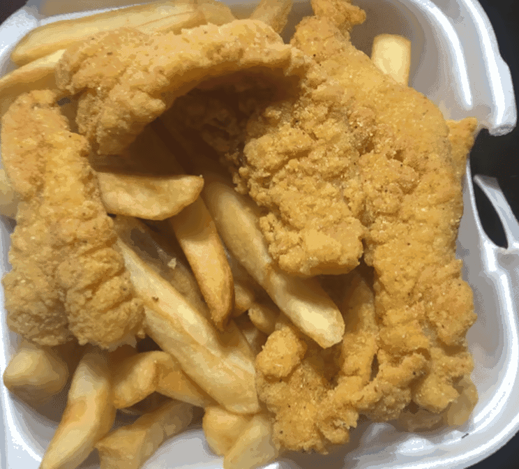 Catfish And French Fries - Freshly prepared Catfish And French Fries.