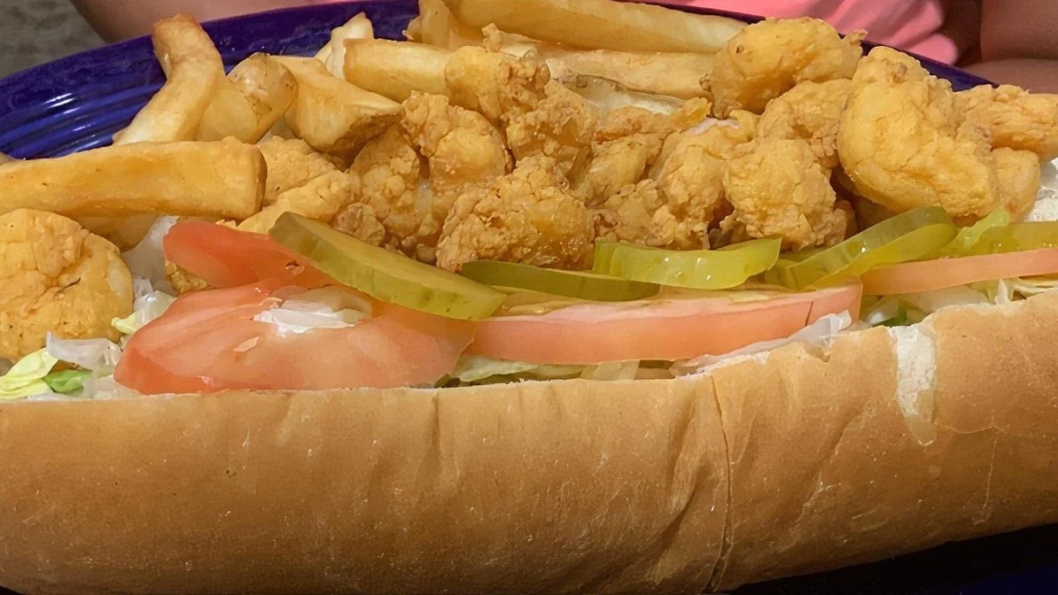 Shrimp Po'boy - Crispy fried shrimp on fresh French bread.